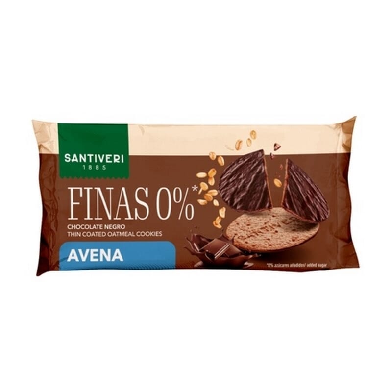 Galletas Finas 0% Avena Bañadas En Choco Negro 88g