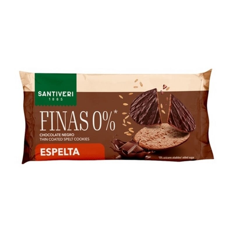 Galletas Finas 0% Espelta Bañadas En Choco Negro 90g