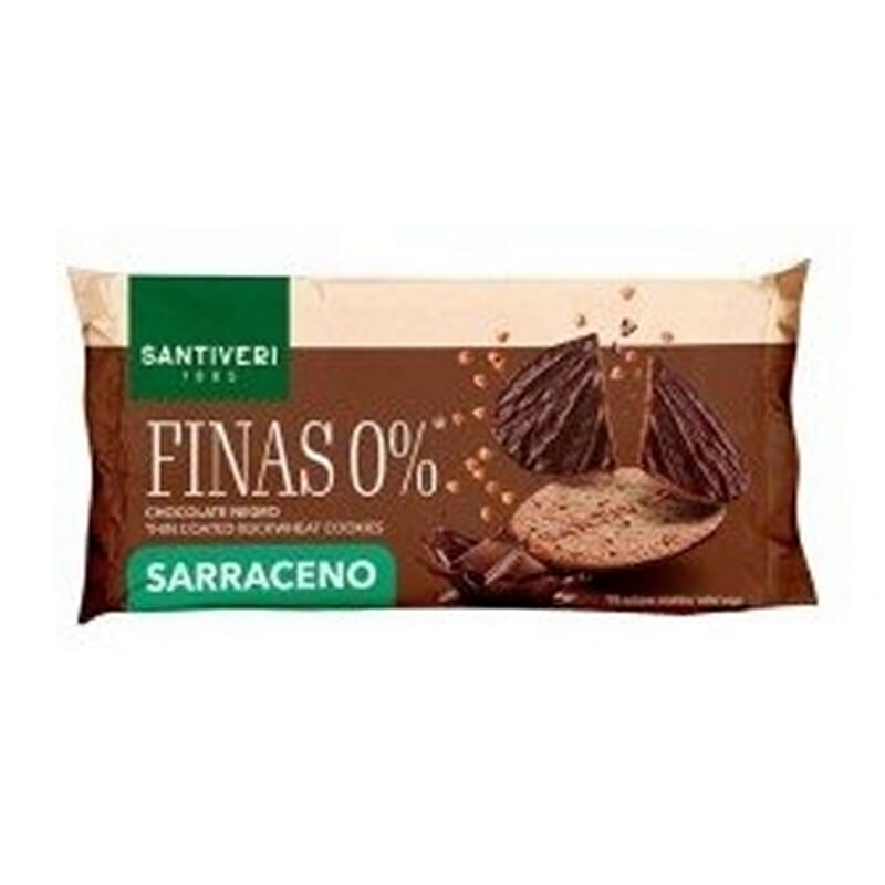 Galletas Finas 0% Sarraceno Bañadas En Choco Negro 90g