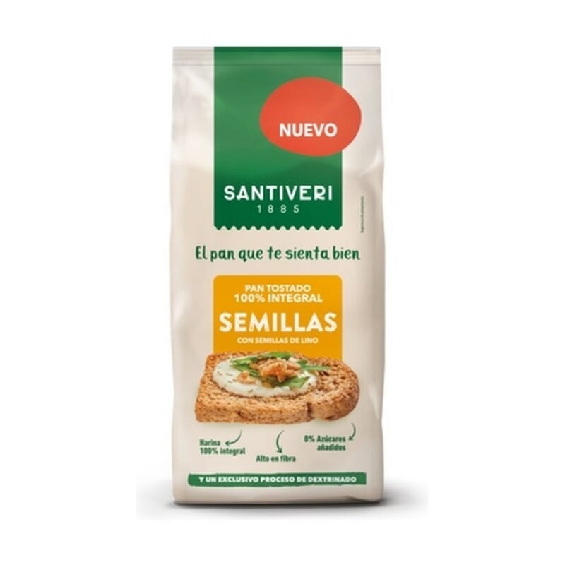 Pan Tostado 100% Integral Semillas 200g