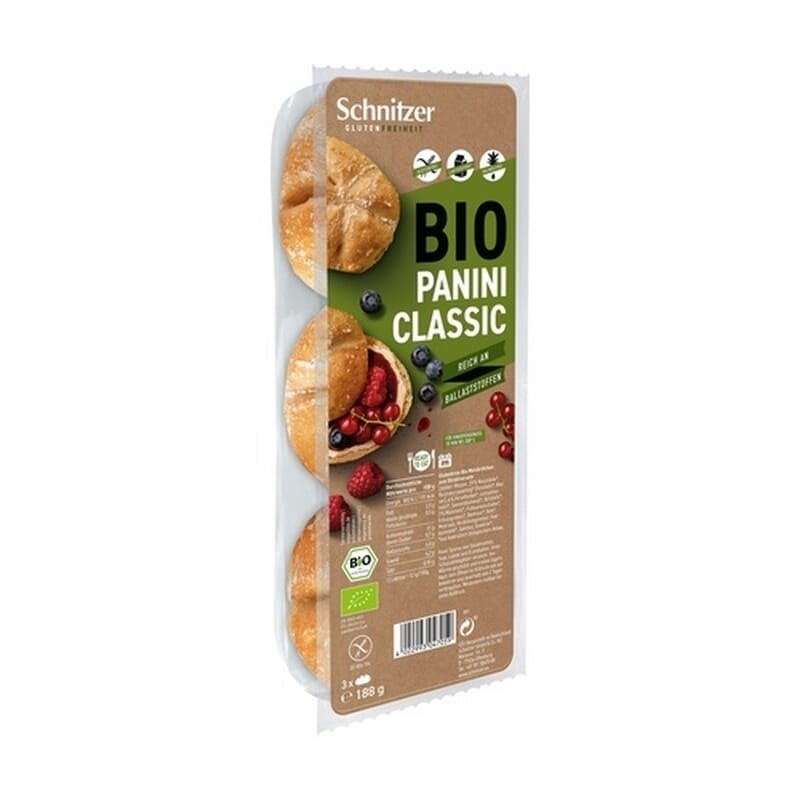 Panecillos Panini Classic Sin Gluten Bio 188g