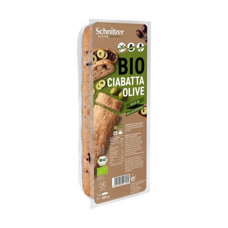 Pan Ciabatta Aceitunas Sin Gluten 180g