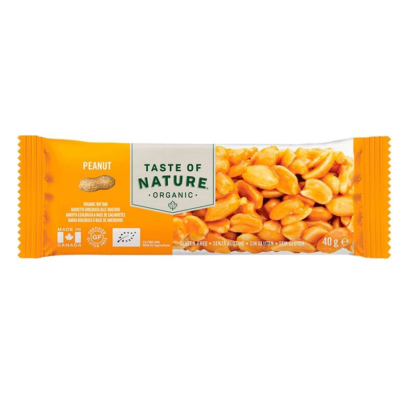 Barrita Cacahuetes Sin Gluten 40g de Taste Of Nature