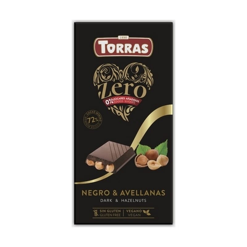 Chocolat Noir Avec Noisettes 72% Cacao 150g