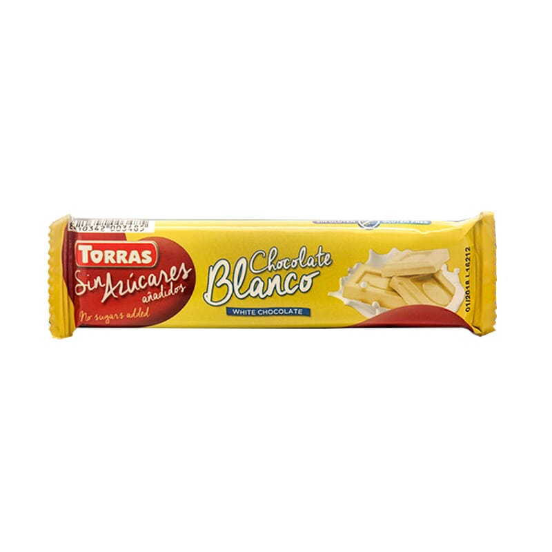 Barre de Chocolat Blanc sans Sucre 30g