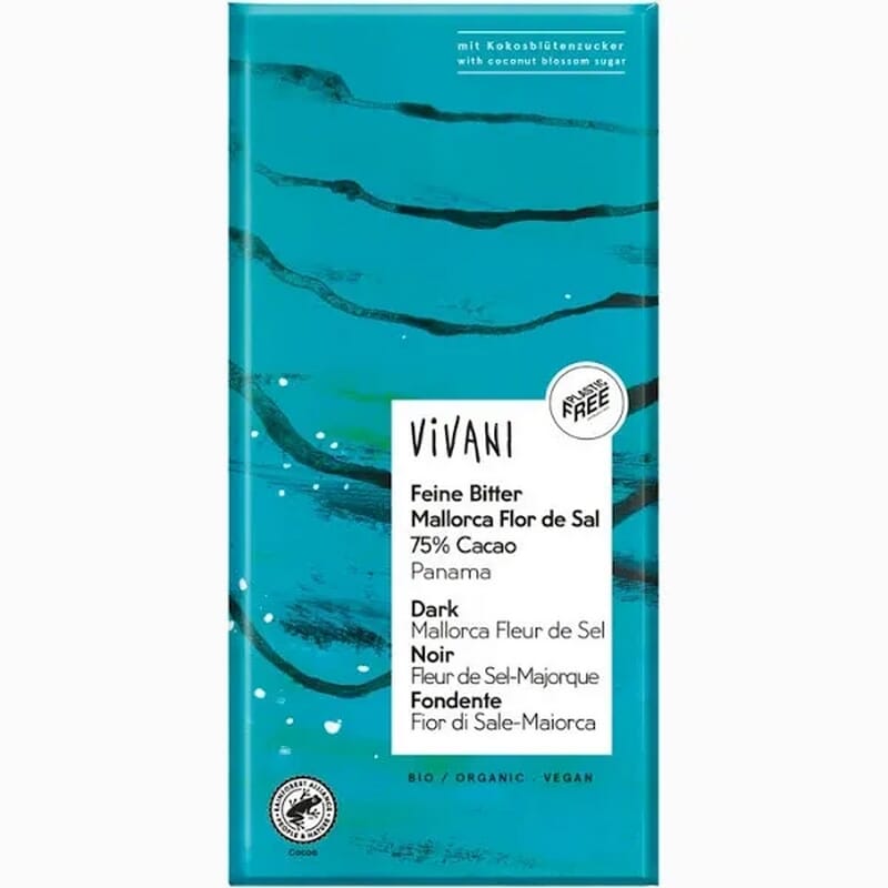 Chocolate Negro 75% Panama Con Flor De Sal De Mallorca 80g