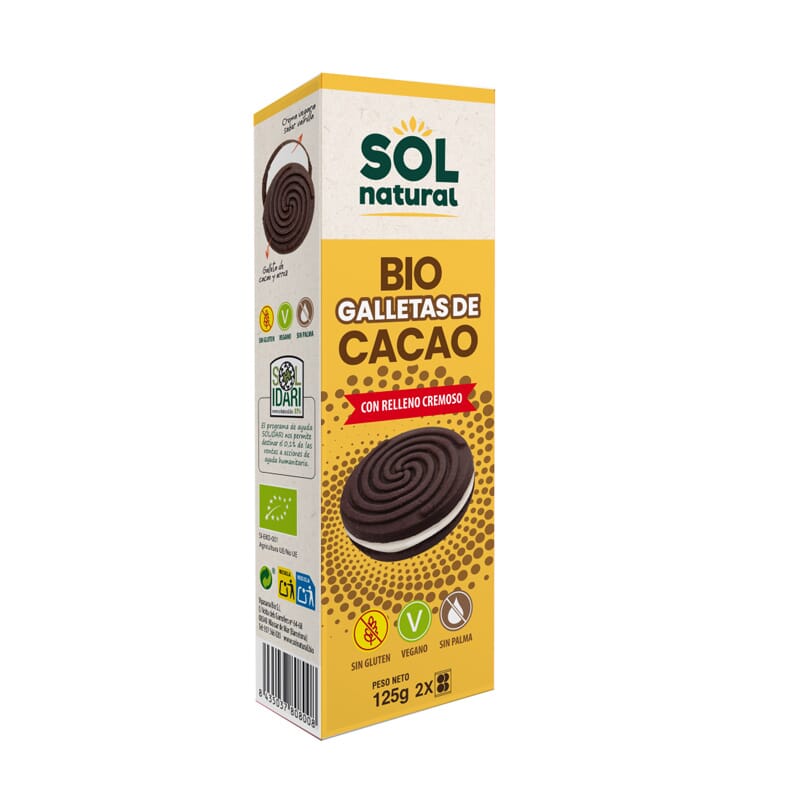 Galletas De Caco Con Relleno Cremoso Bio 125g