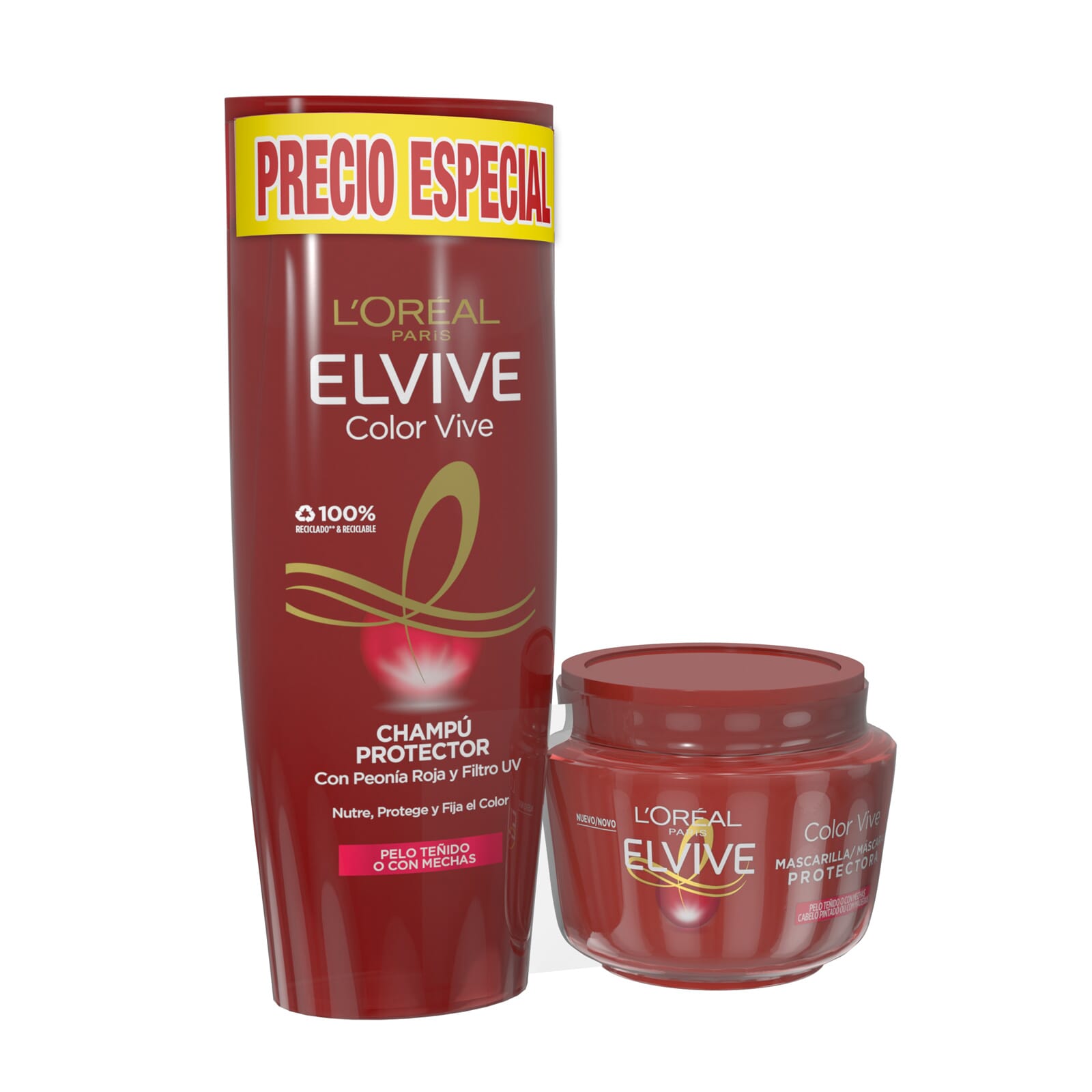 Elvive Color Vive Mascarilla 310 ml + Champú Protector 250 ml Lote