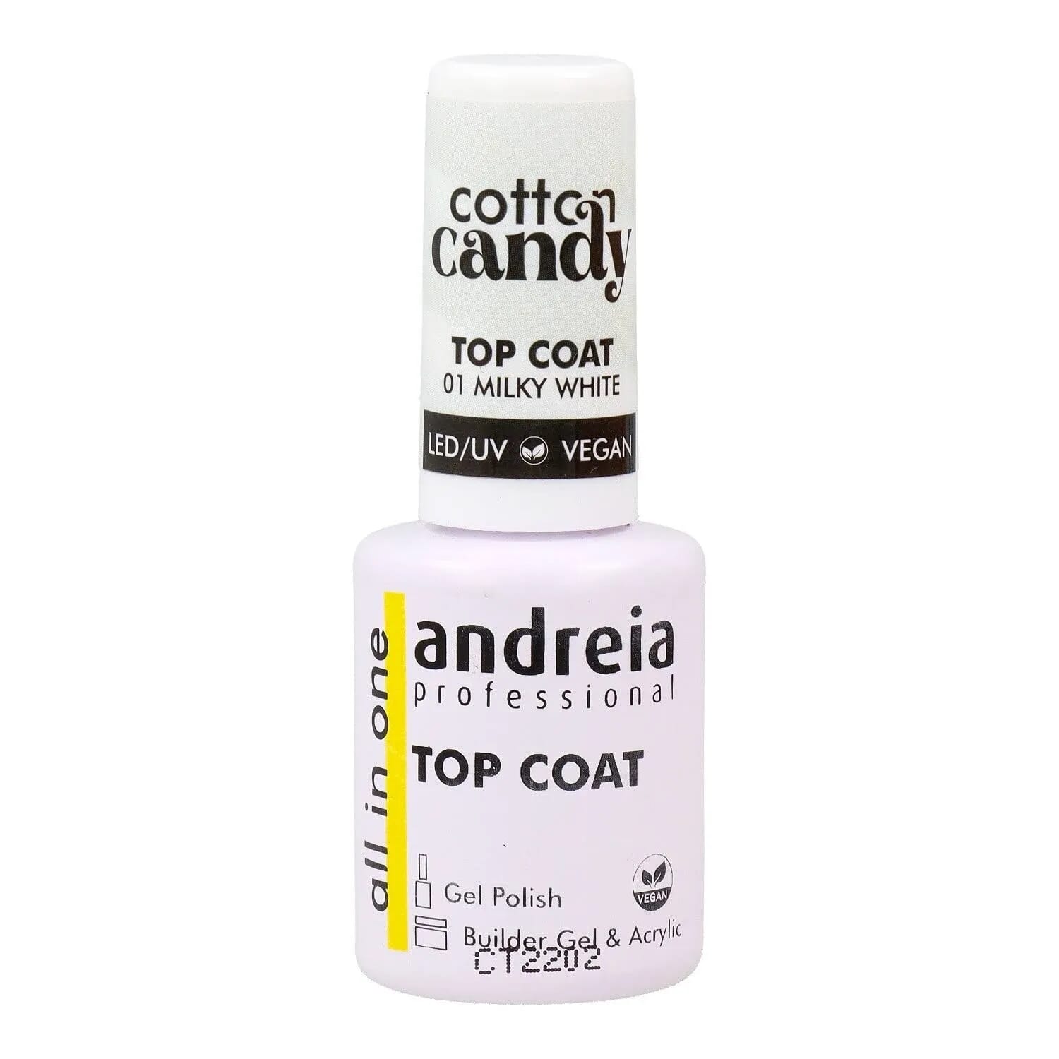 Top Coat Cotton Candy Color #01 - Milky White 10.5 ml