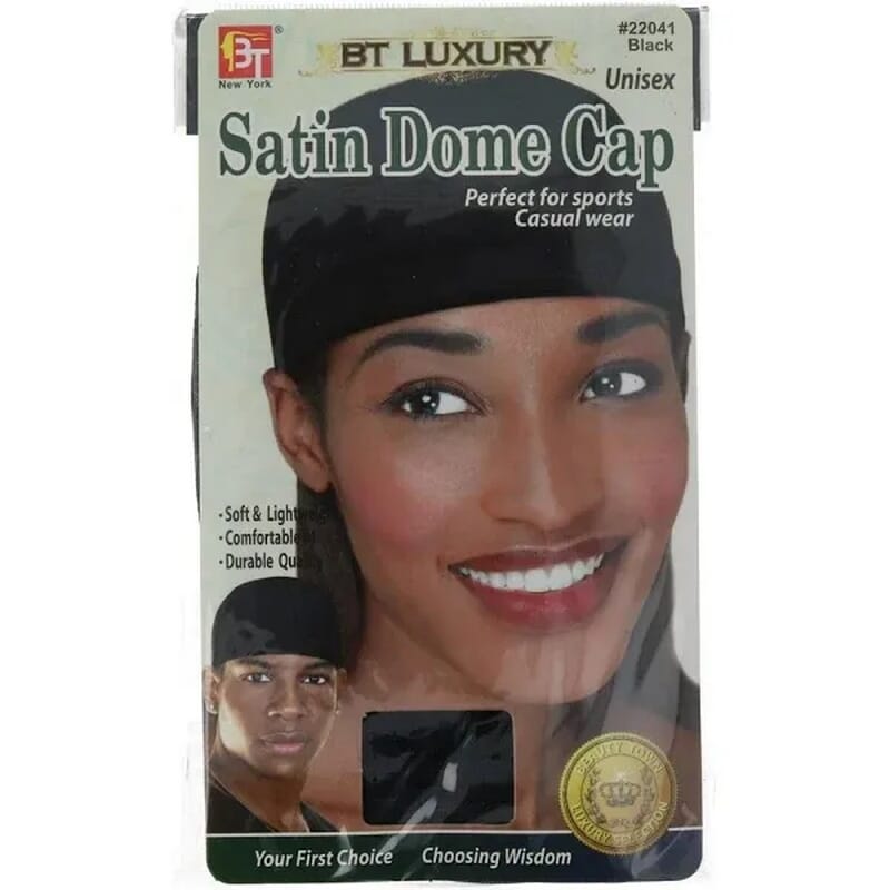 Luxury Satin Dome Cap #Negro