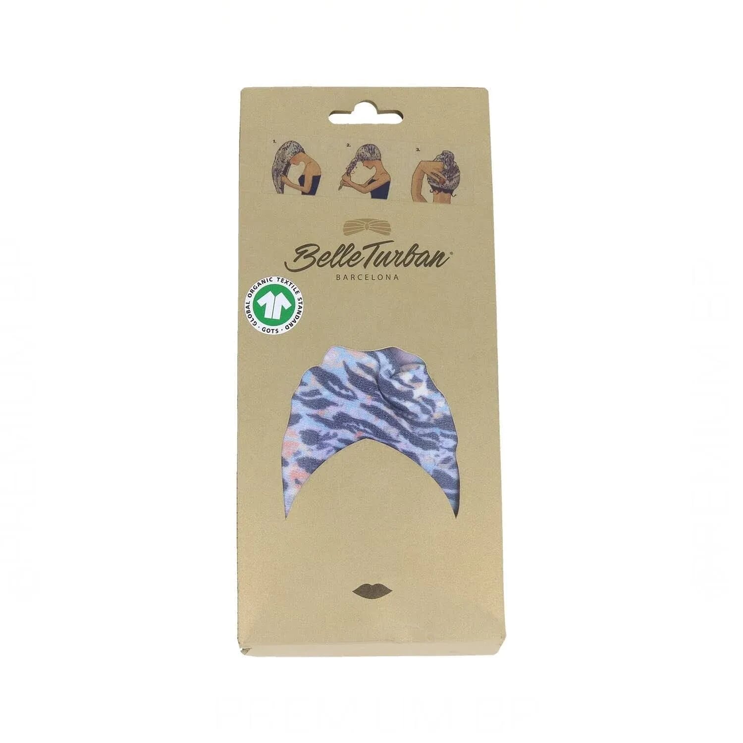 Turbante Animal Print Azul