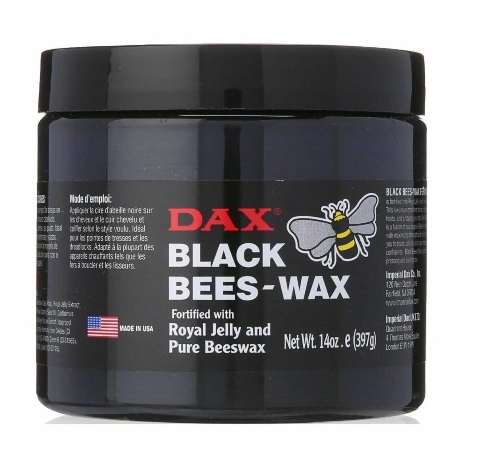 Black Bees Wax Fortified With Royal Jelly Pure Beeswax Cera 397g