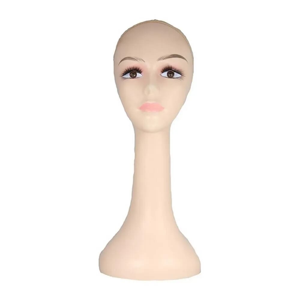Tête mannequin sans cheveux beige 95x43x50 48 cm