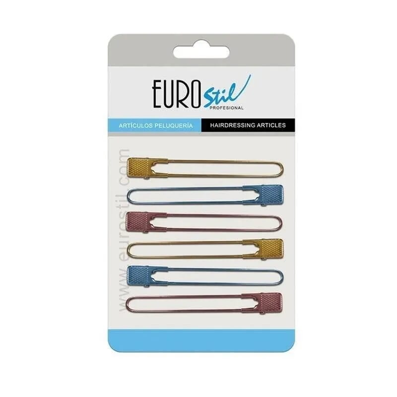 Eurostil 6 Pinza Metal Colores 6 Uds