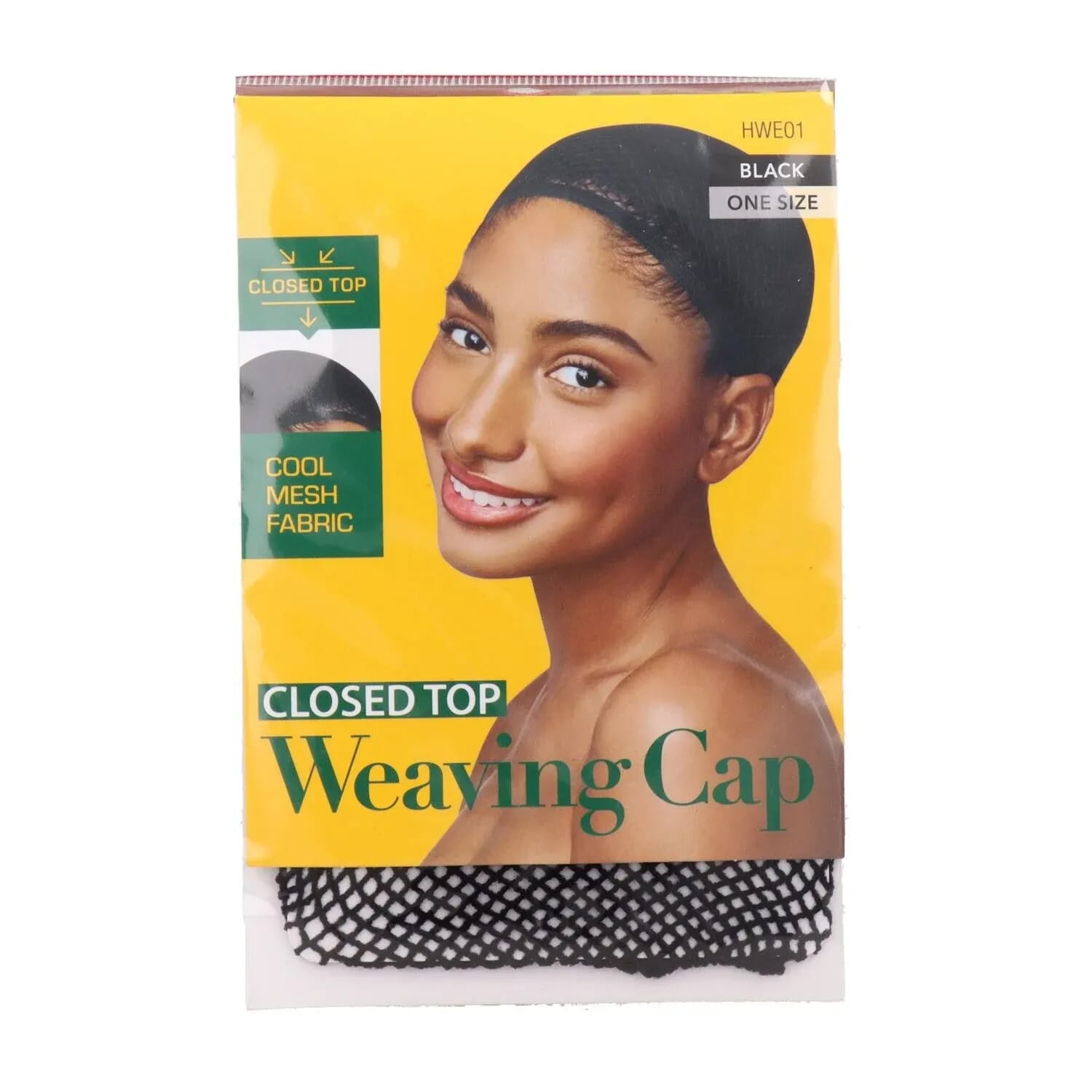 Closed Top Mesh Weaving Black Capa De Cabello