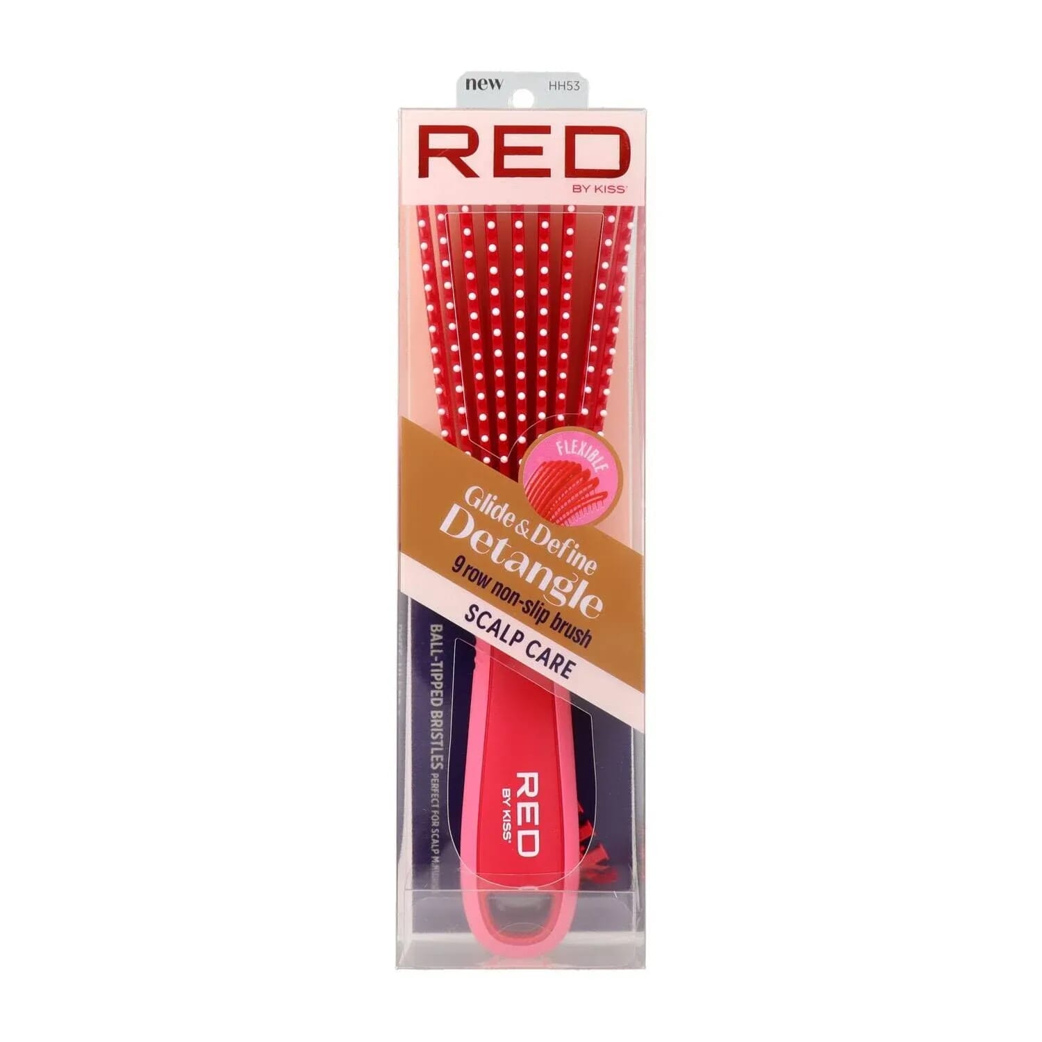 Ez Glide Detangling Brush Ball Tip Rosa Cepillo