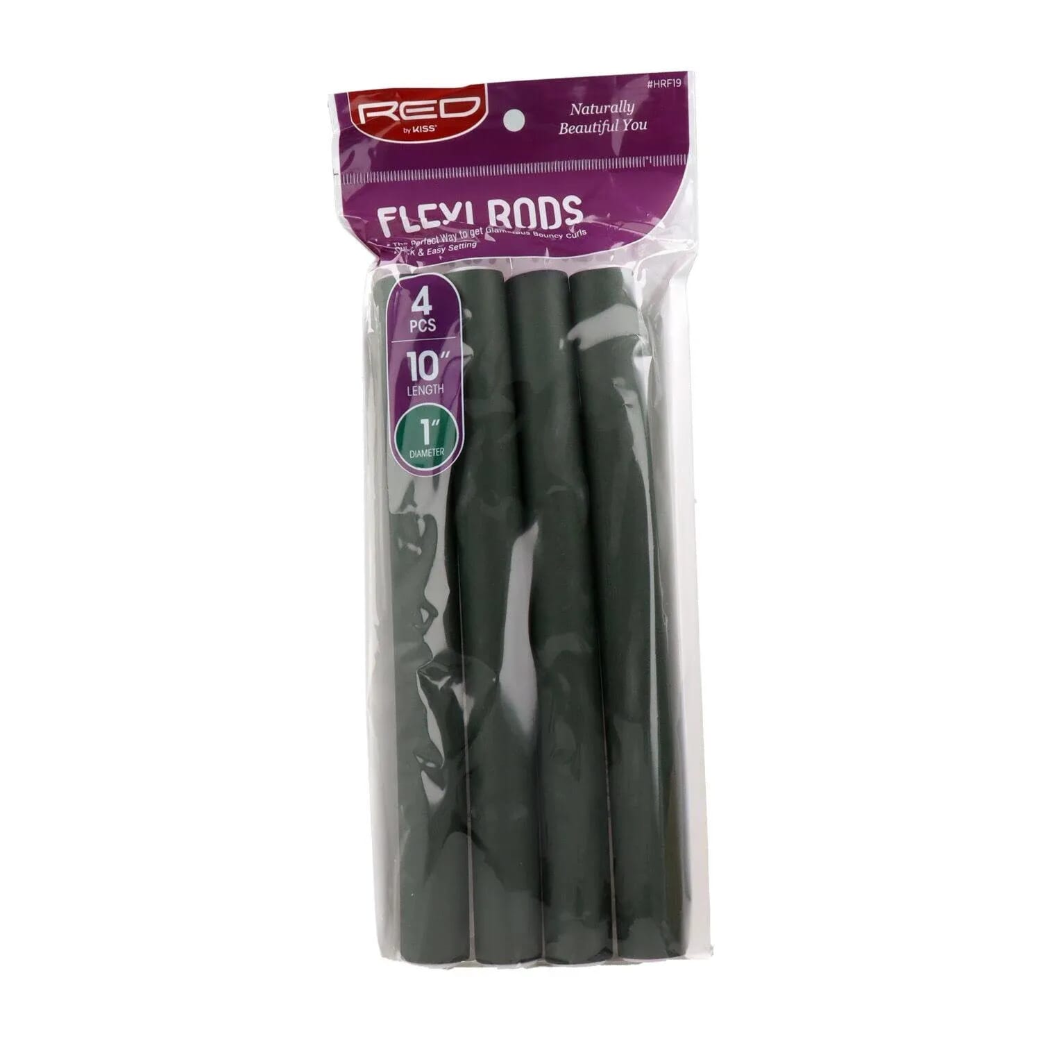 Flexi Rods 10\" 1\" Rouleaux Flexibles #Vert foncé 4 Unités