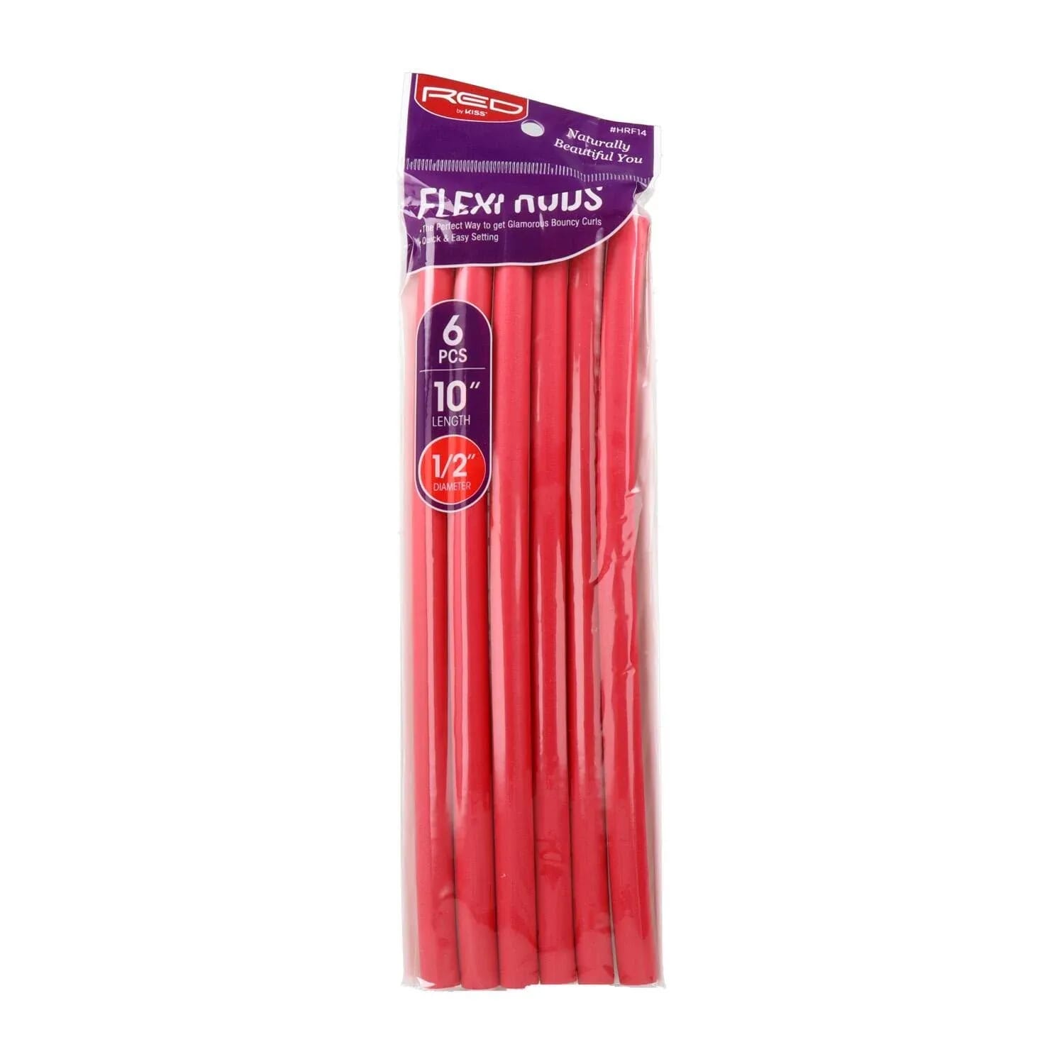 Flexi Rods 10" 1/2" Bigoudis Flexibles #Red 6 Unités