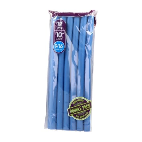 Flexi Rods 10" 9/16" Rouleaux Flexibles #Blue 12 Unités