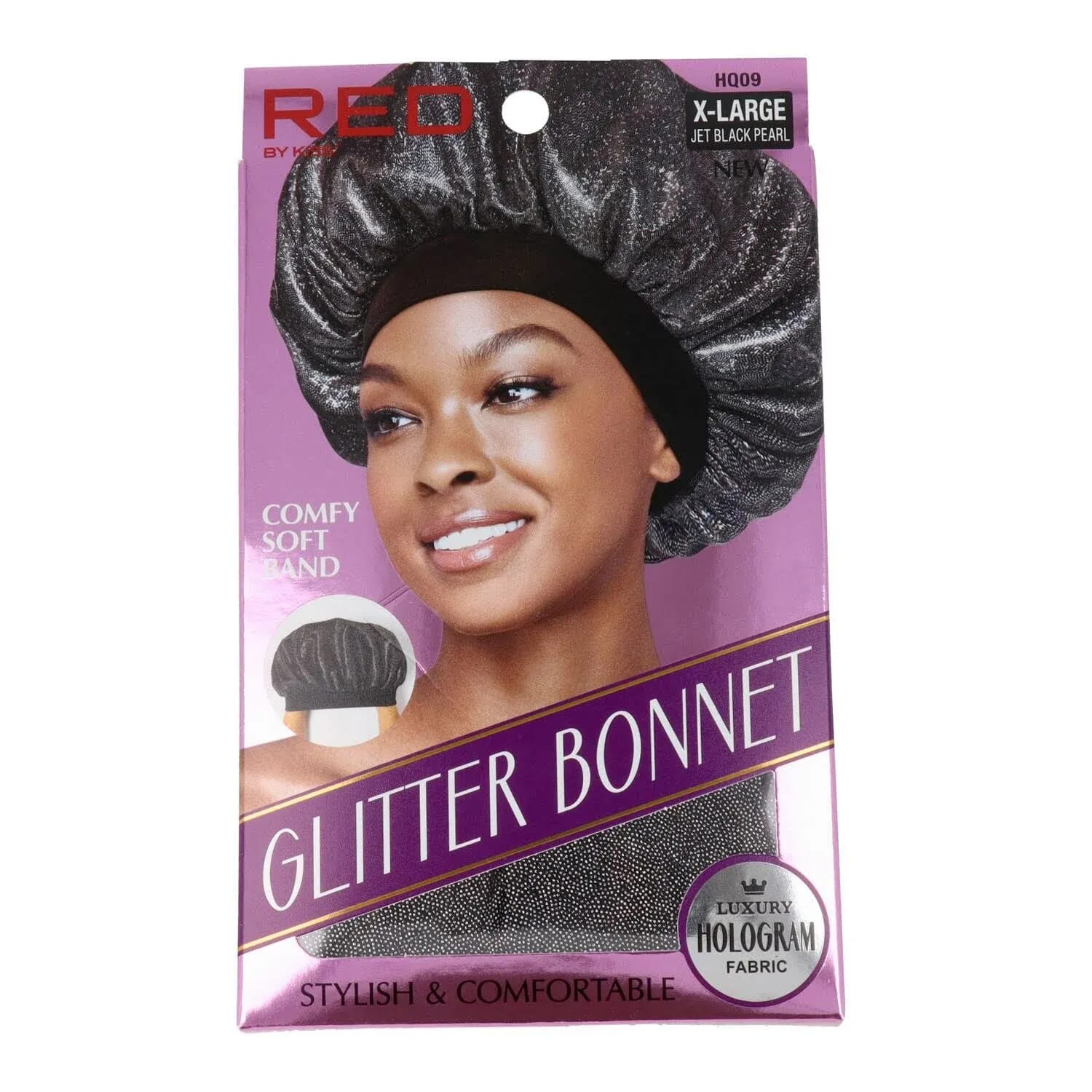 Glitter Bonnet XL Jet Black Pearl