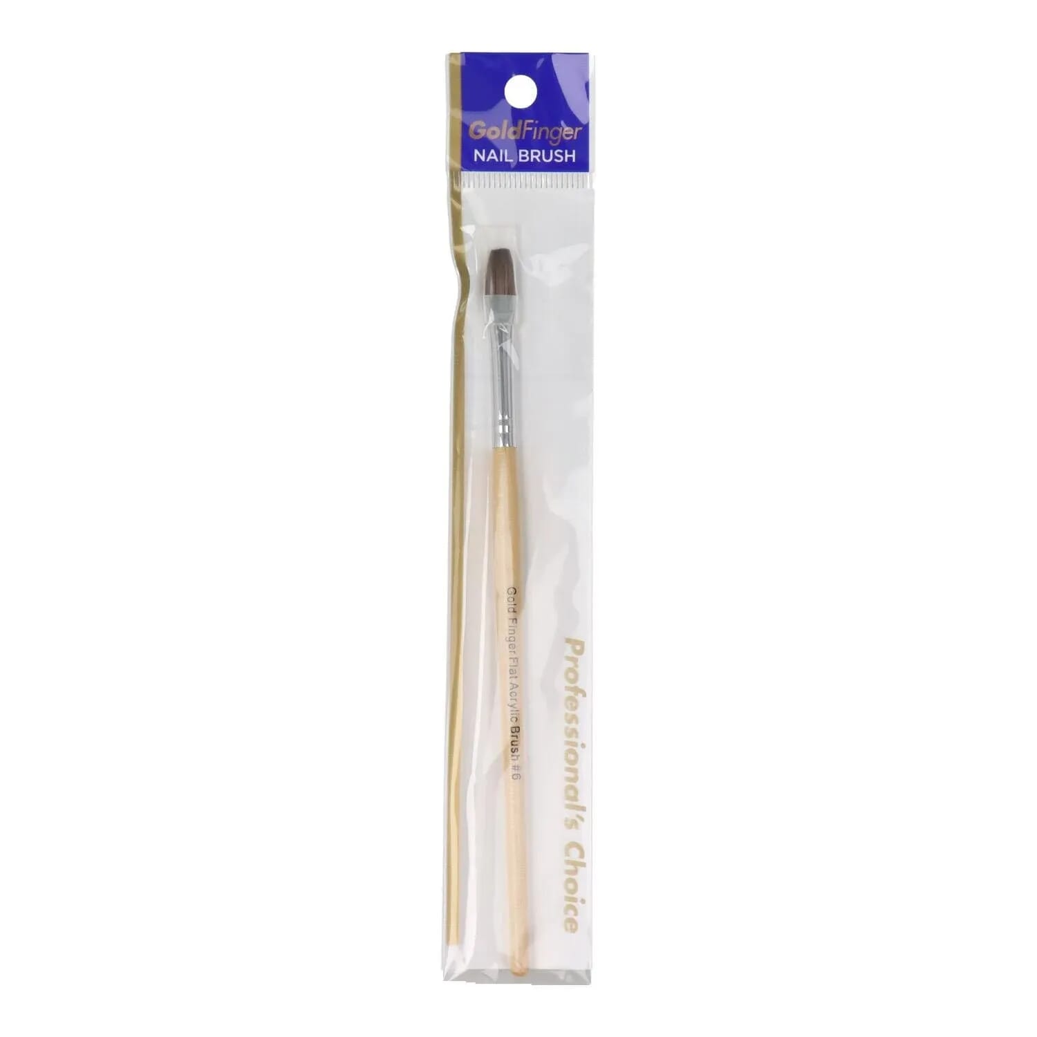 Gold Finger Flat Acrylic Brush N.6
