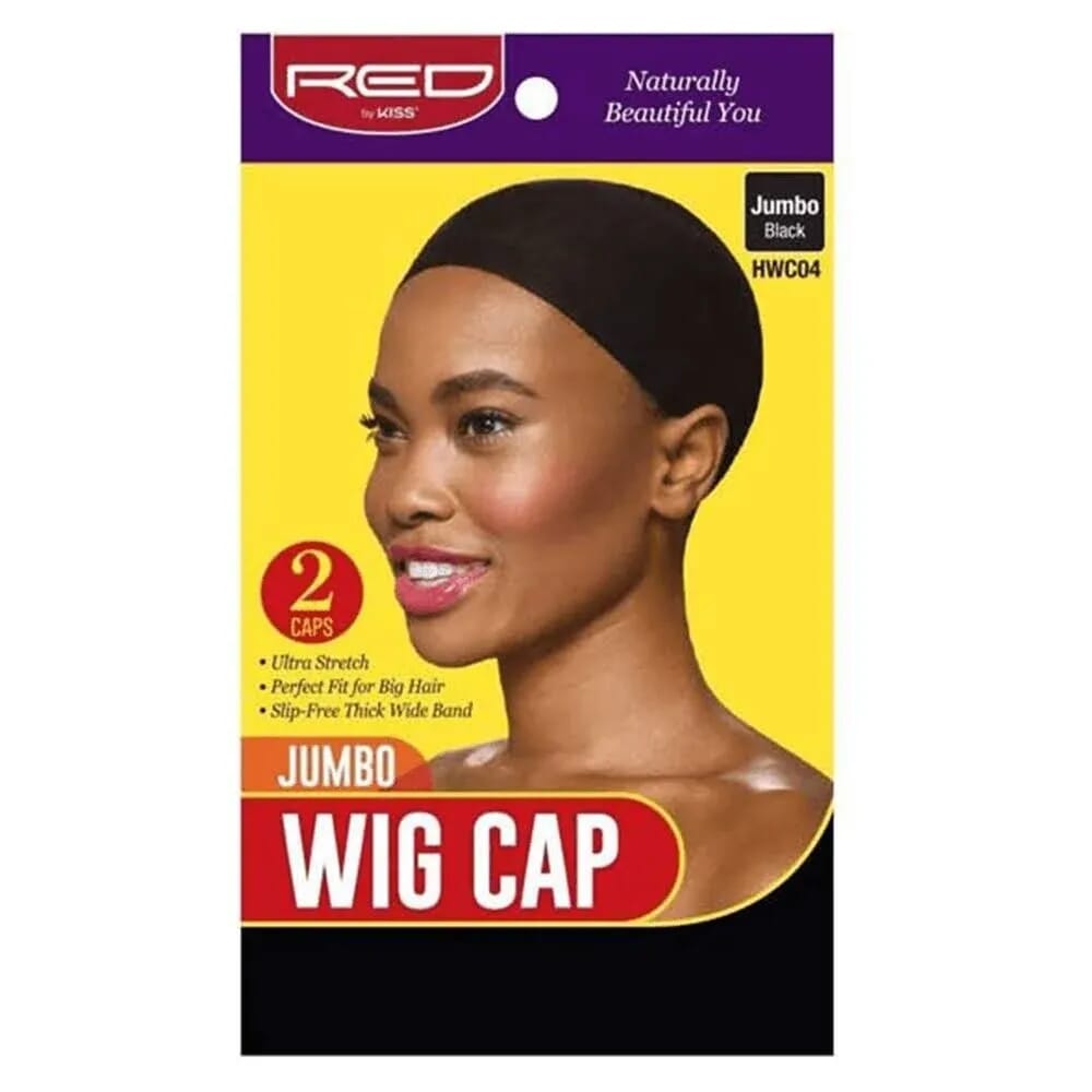 Jumbo Wig Cap Black 2 Uds