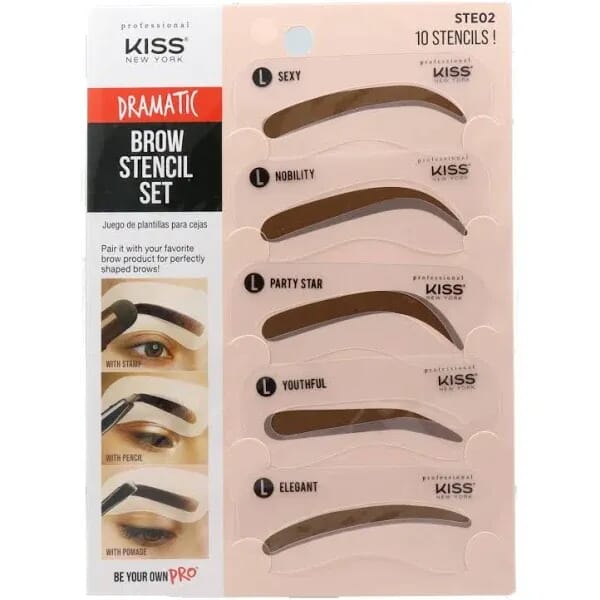 Knp Brow Stencil Set Dramatic Look Kit De Plantillas Para Cejas