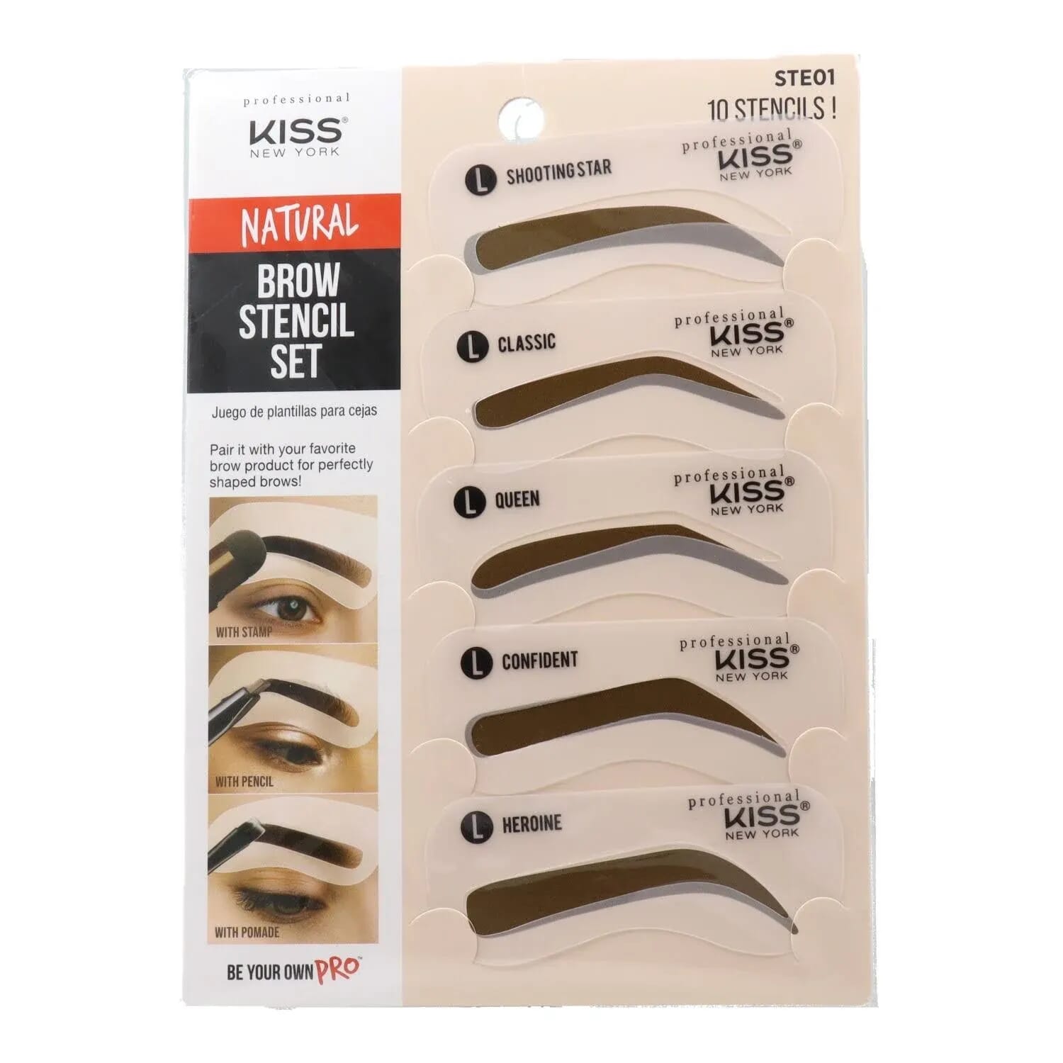 Knp Brow Stencil Set Natural Look Kit De Plantillas Para Cejas