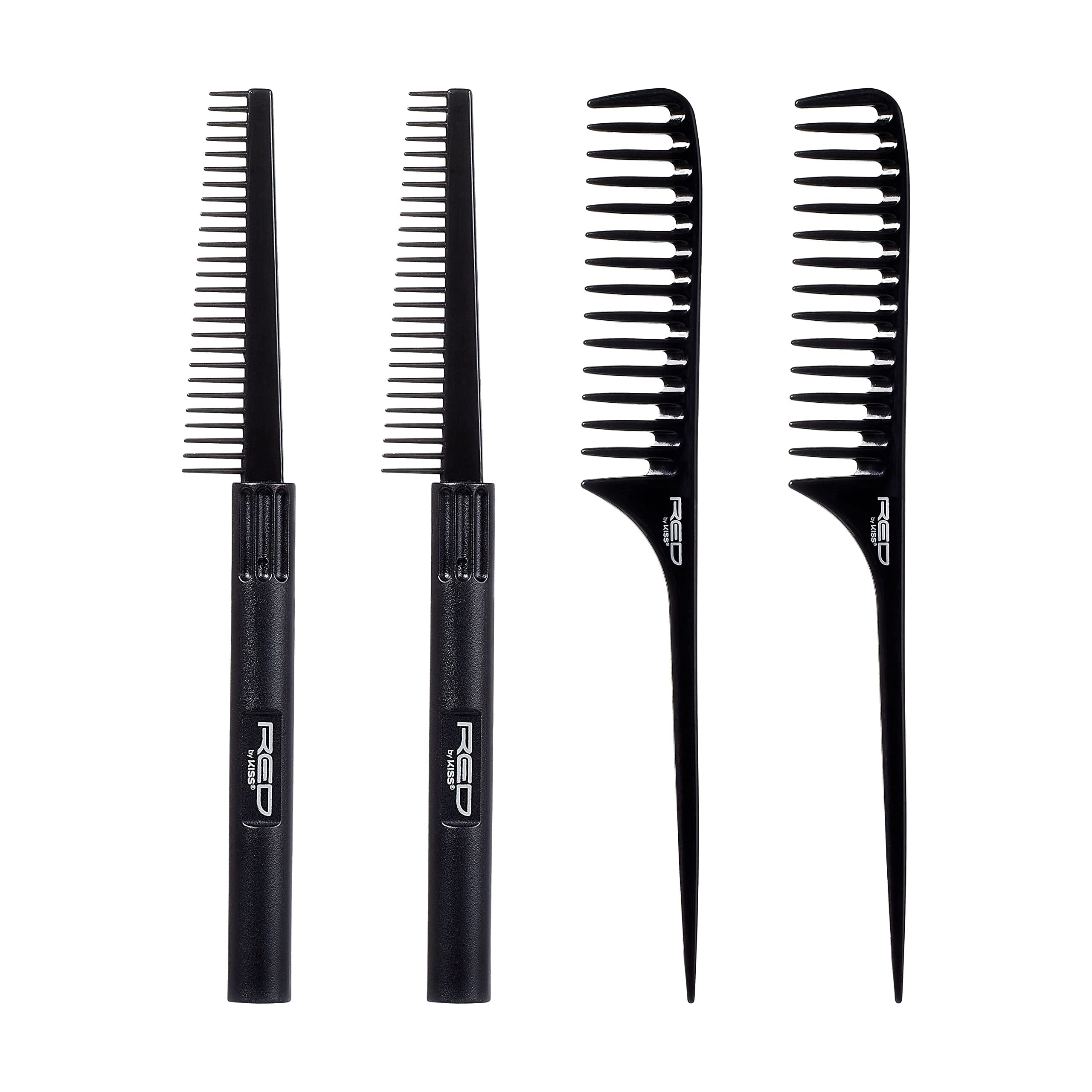 Large Rat Tail Comb Black Peine