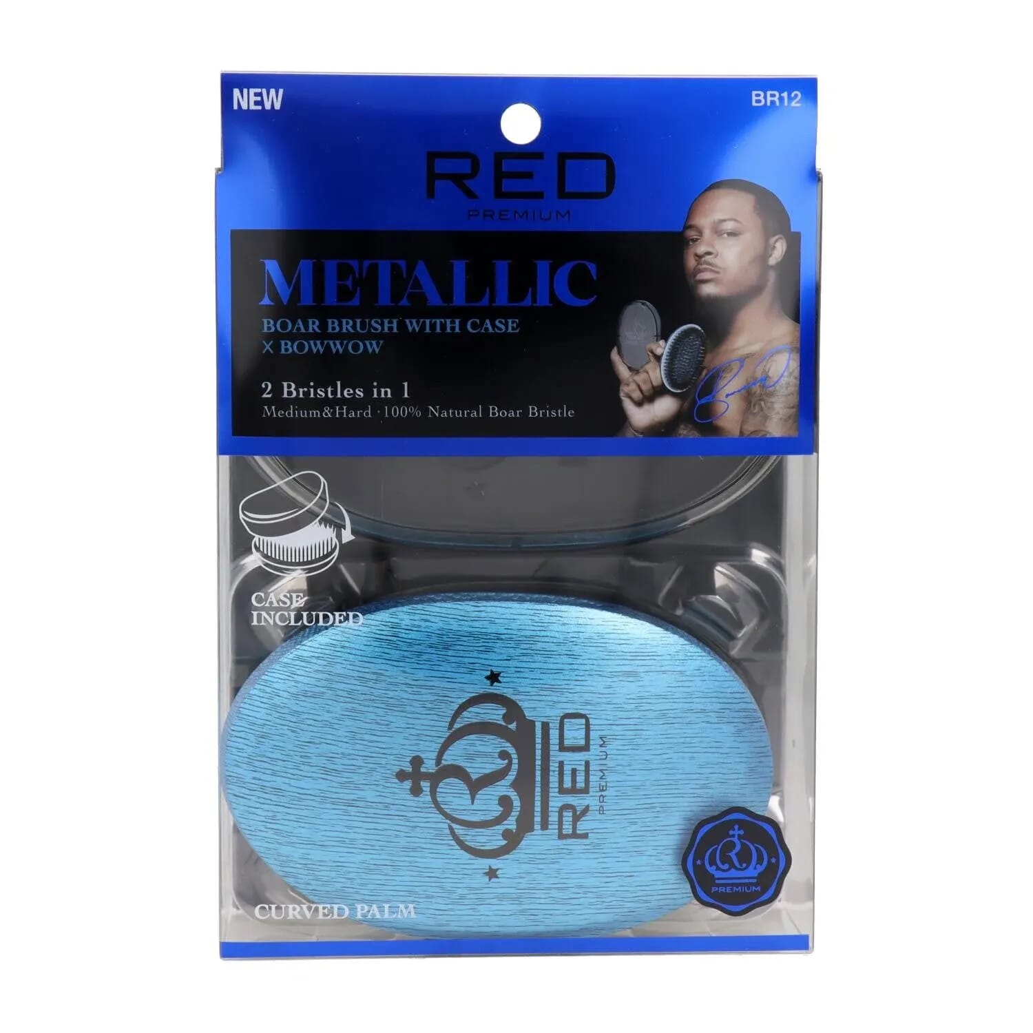 Pocket Mixed Boar Brush Blue Cepillo