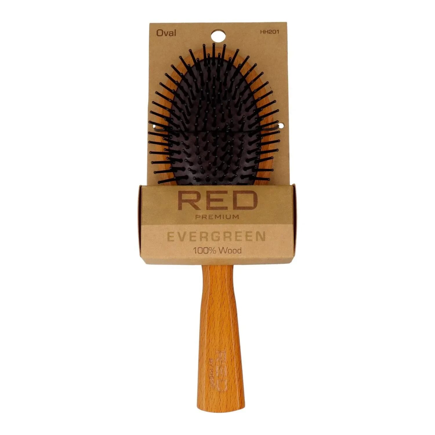 Premium Evergreen Wooden Brush Oval Paddle