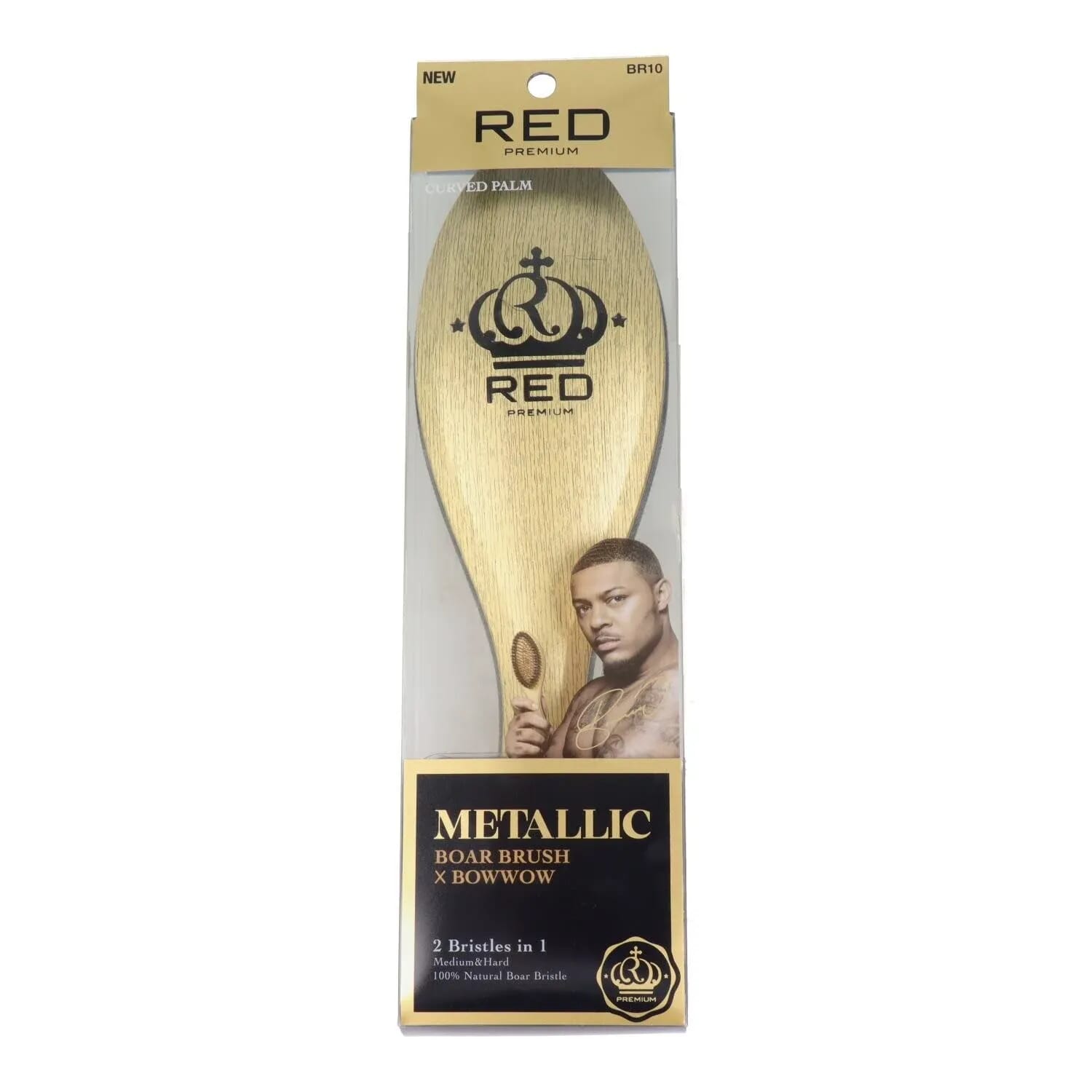 Premium Mixed Boar Brush Metallic Gold Wa