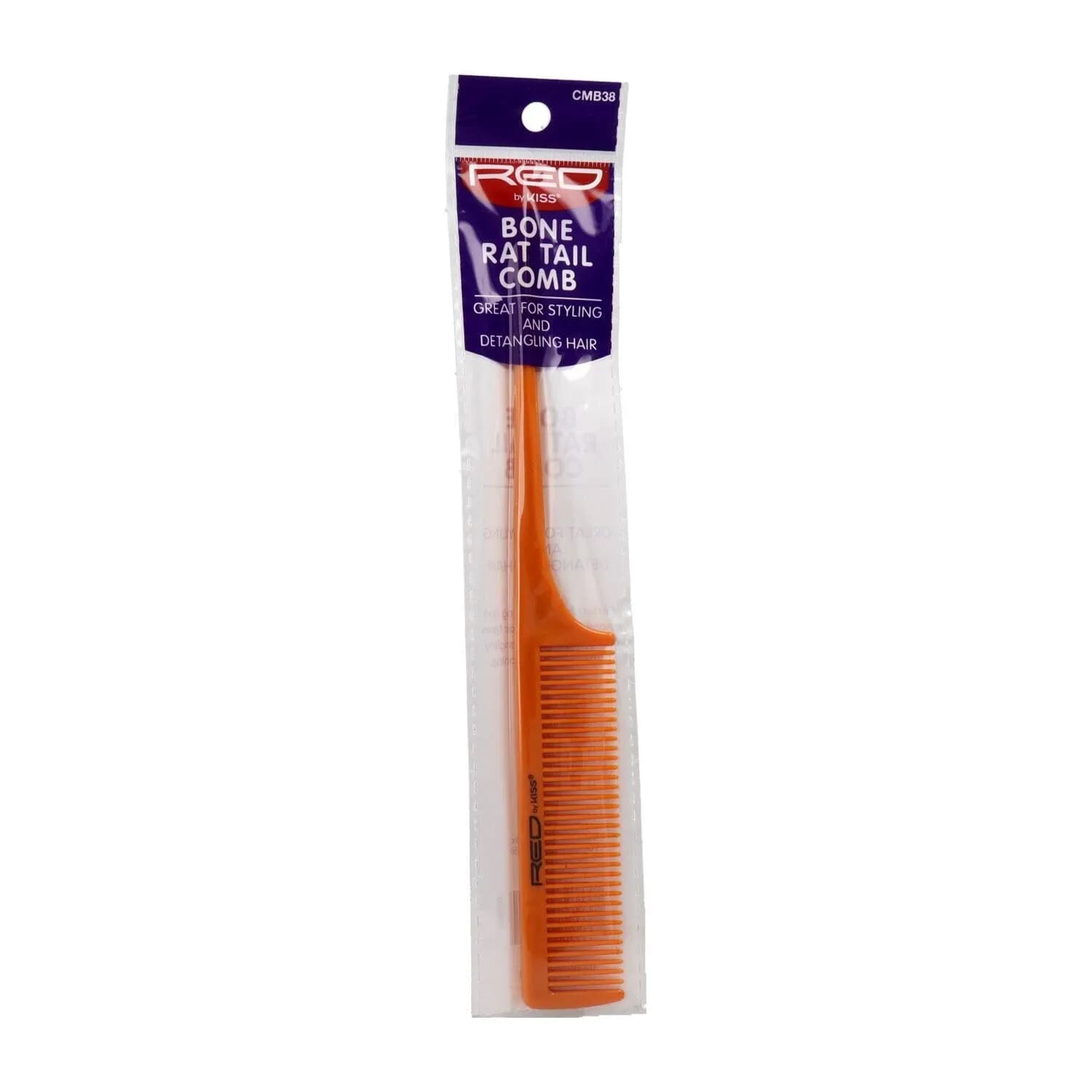 Rat Tail Comb Bone Naranja Peine