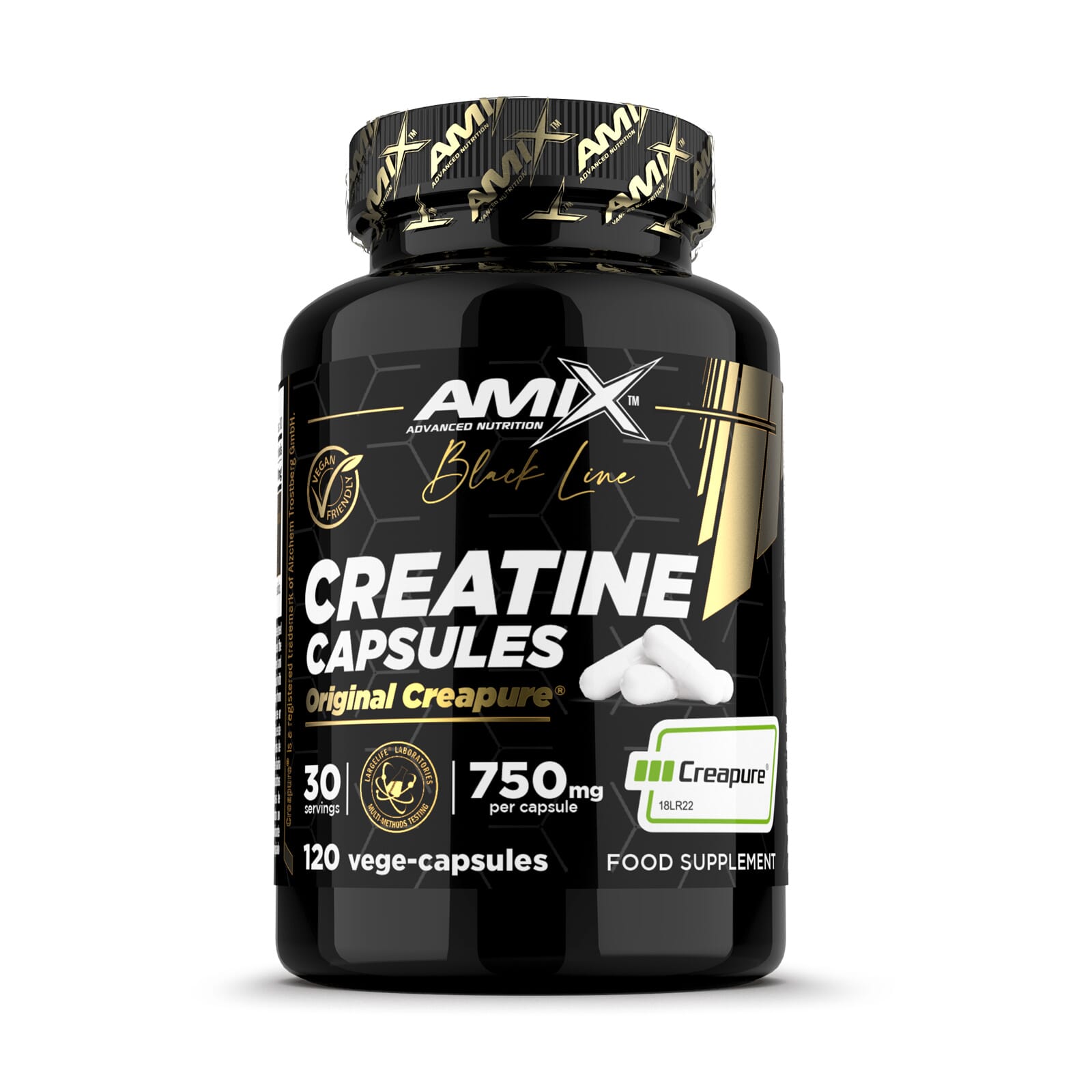 Black Line Creatine Creapure Capsules 120 VCaps