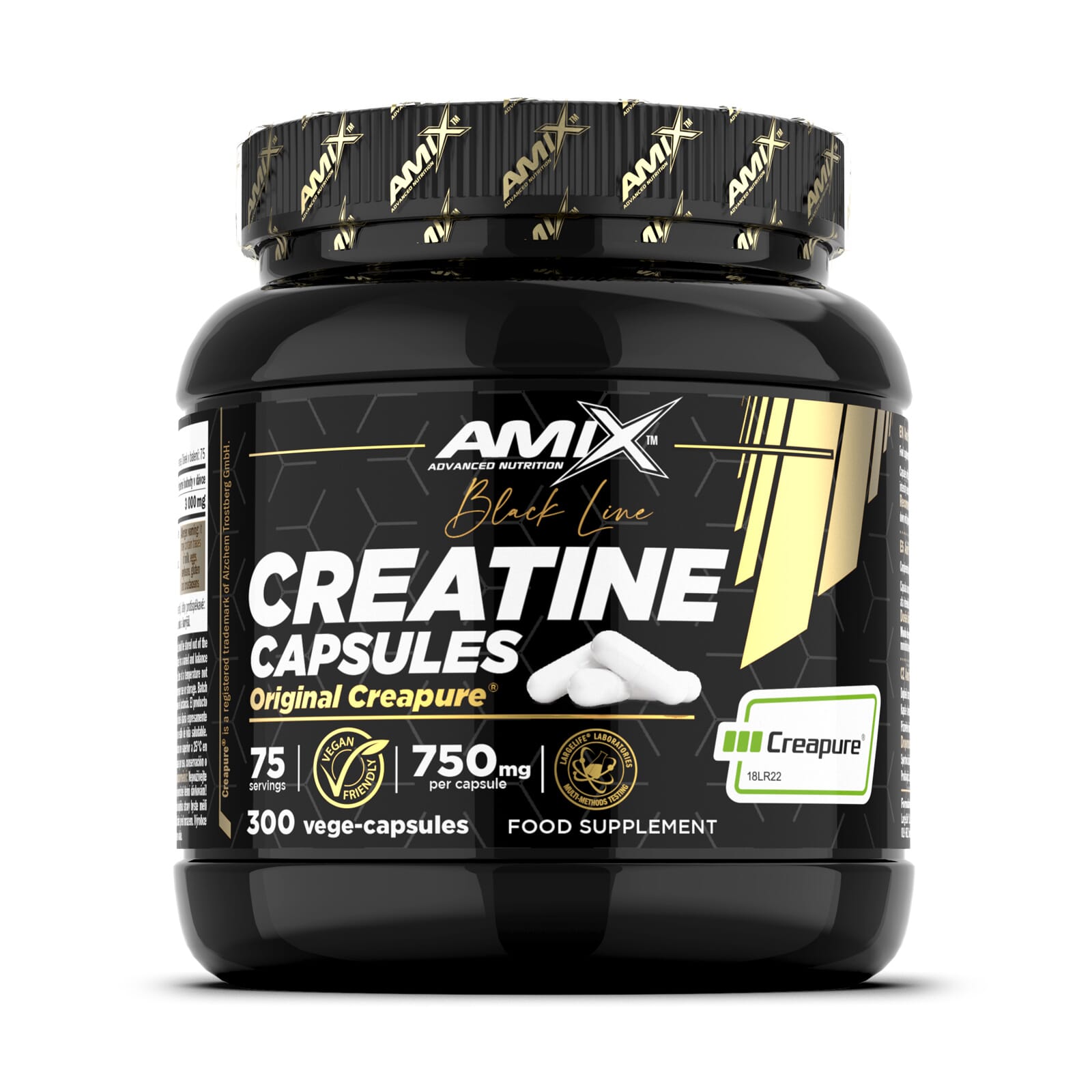 Black Line Creatine Creapure Capsules 300 VCaps