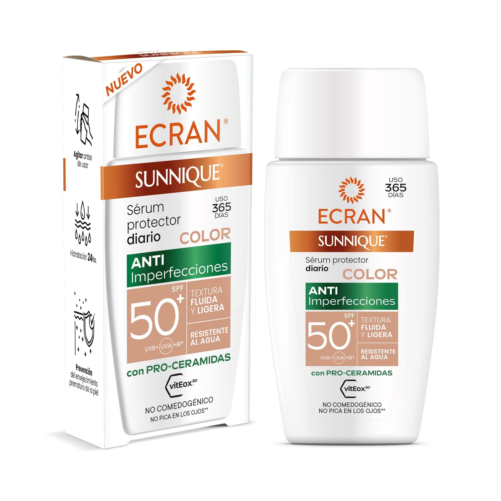 Sunnique Sérum Anti Imperfecciones Con Color SPF50+ 40 ml