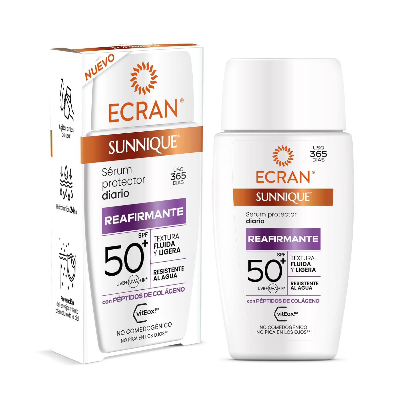 Sunnique Sérum Reafirmante Con Colágeno SPF50+ 40 ml