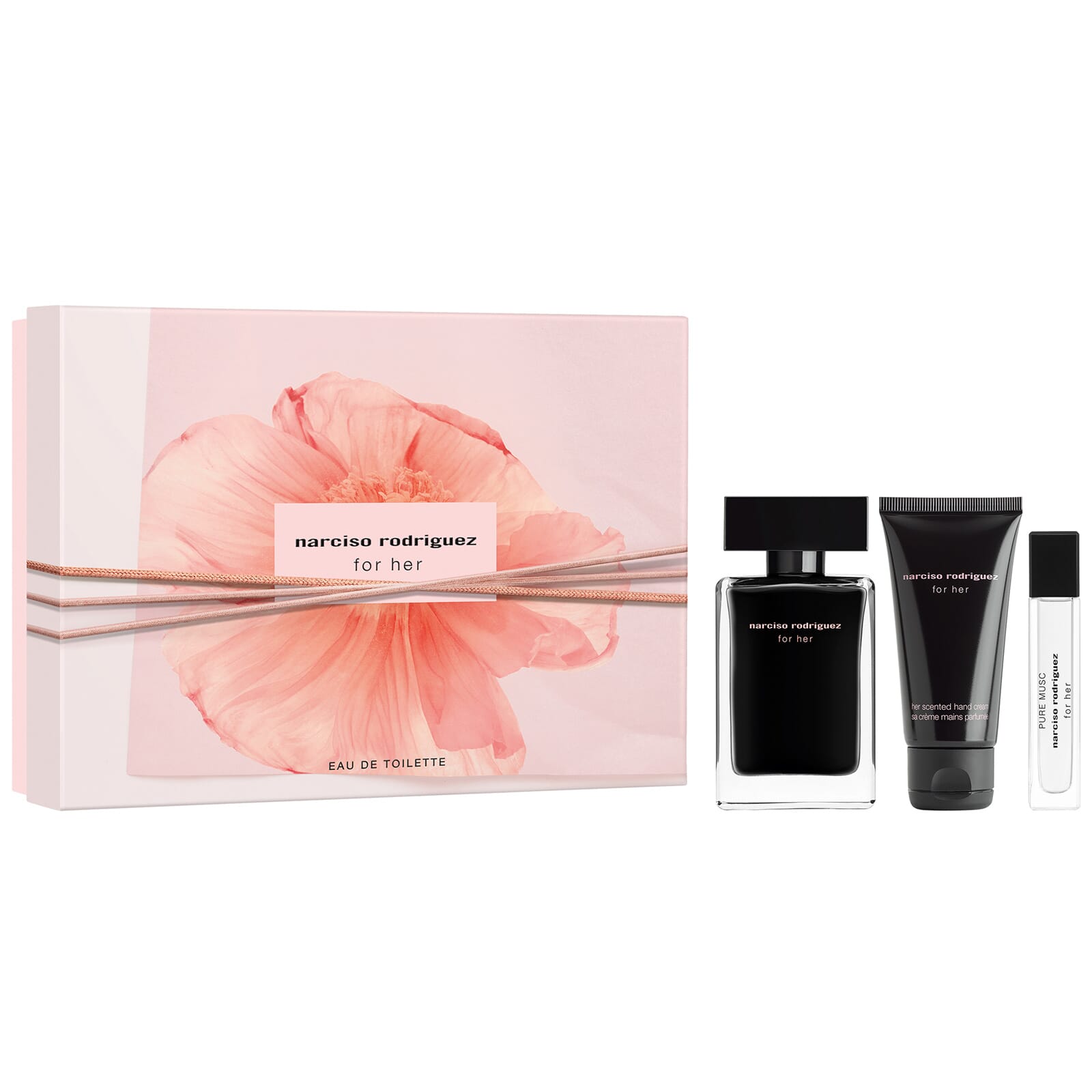 Narciso Rodriguez For Her EDT 100 ml + Mini 10 ml + Lotion 50 ml Lote