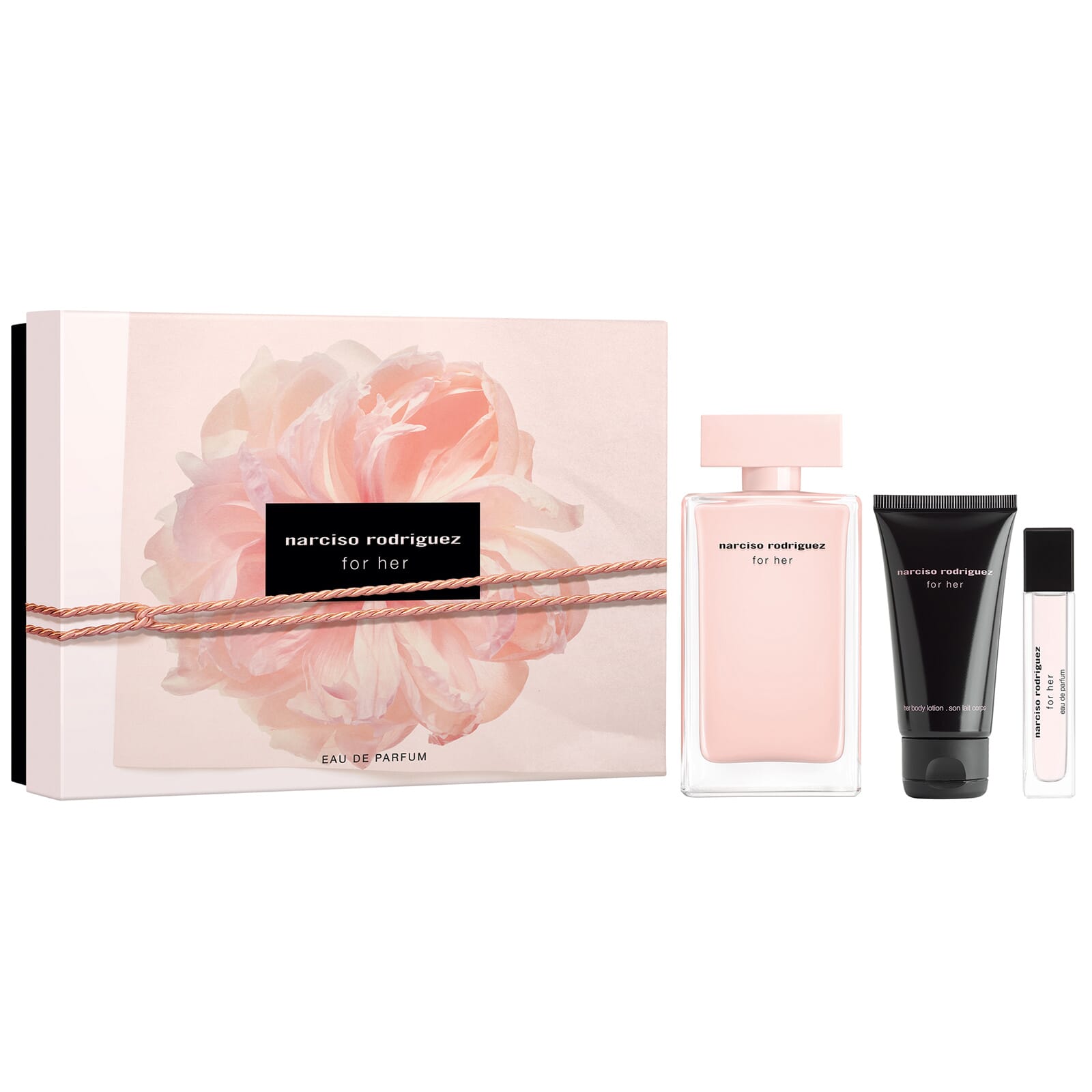 Narciso Rodriguez For Her EDP 100 ml + Mini 10 ml + Lotion 50 ml Lote