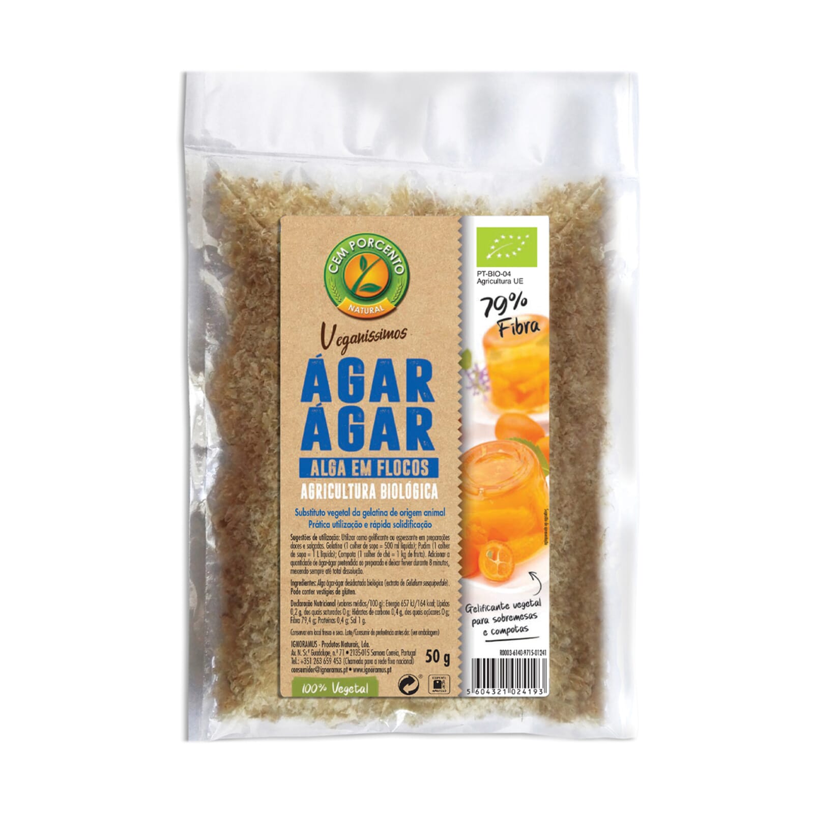 Agar Agar Escamas 50g de CEM PORCENTO