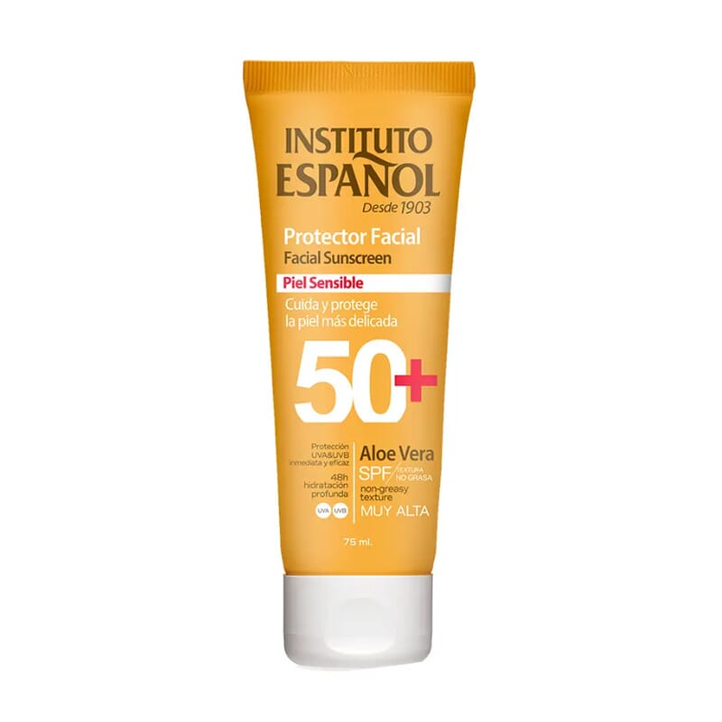 Protector Solar Facial Piel Sensible Aloe Vera SPF50+ 75 ml