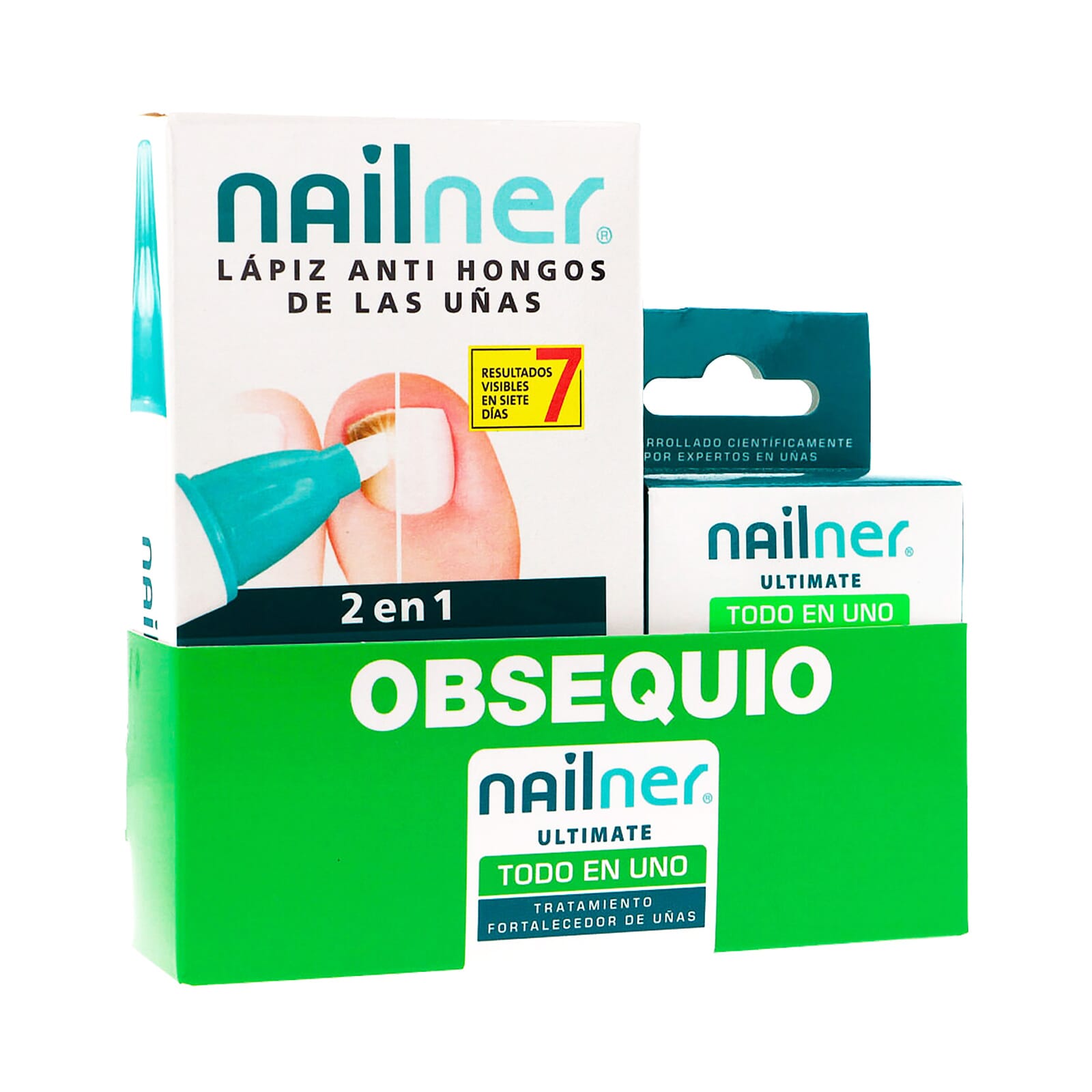 Nailner Pincel 2 En 1 + Tratamiento Fortalecedor