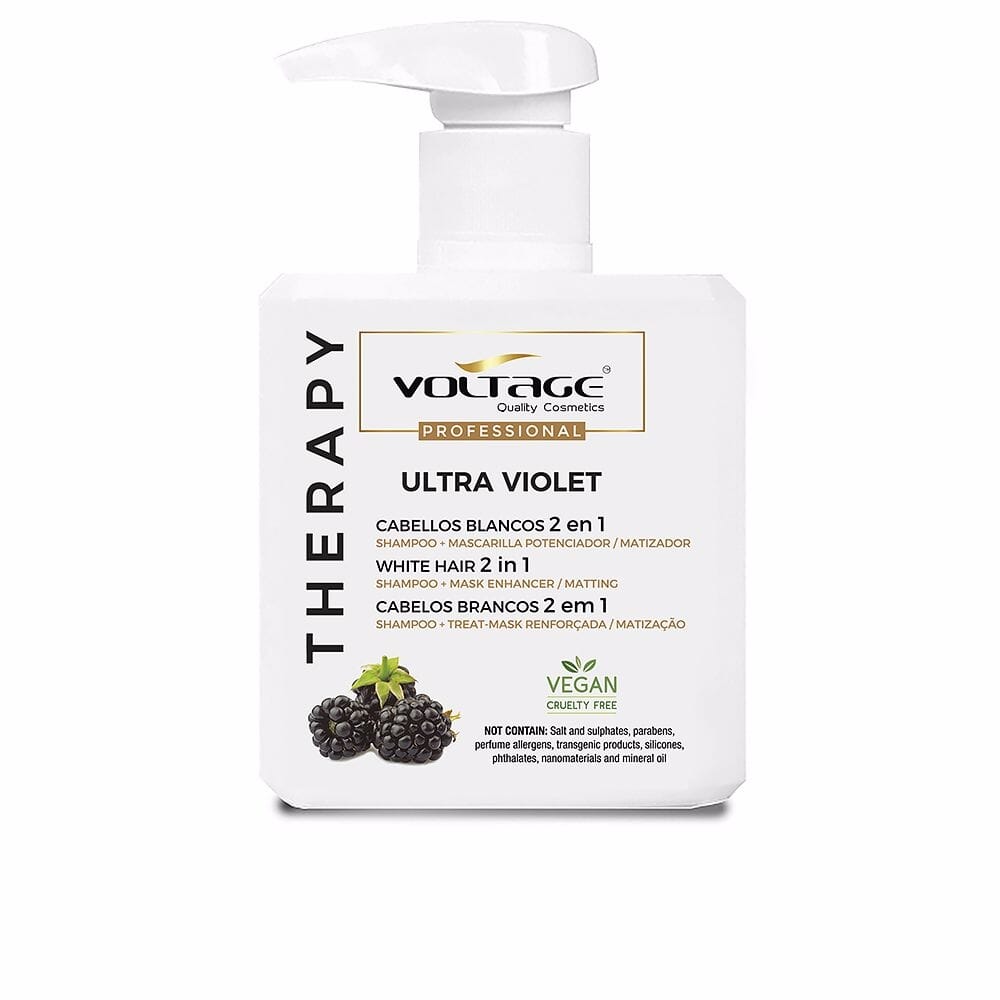 Cabellos Blancos/Grises Champú 500 ml de Voltage Cosmetics