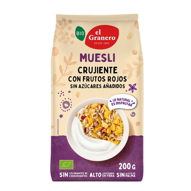 Muesli Crujiente Con Frutos Rojos Bio 200g