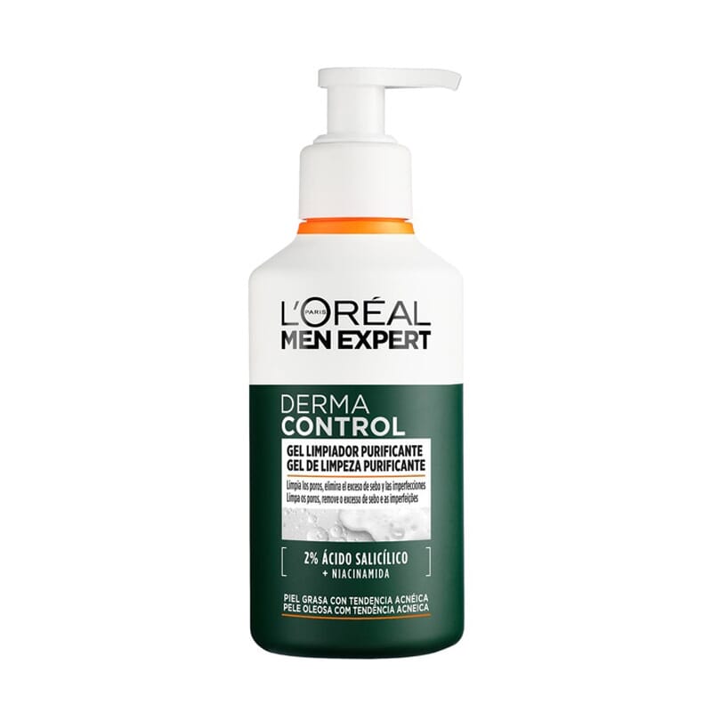 Men Expert Derma Control Gel Limpiador Purificante 260 ml