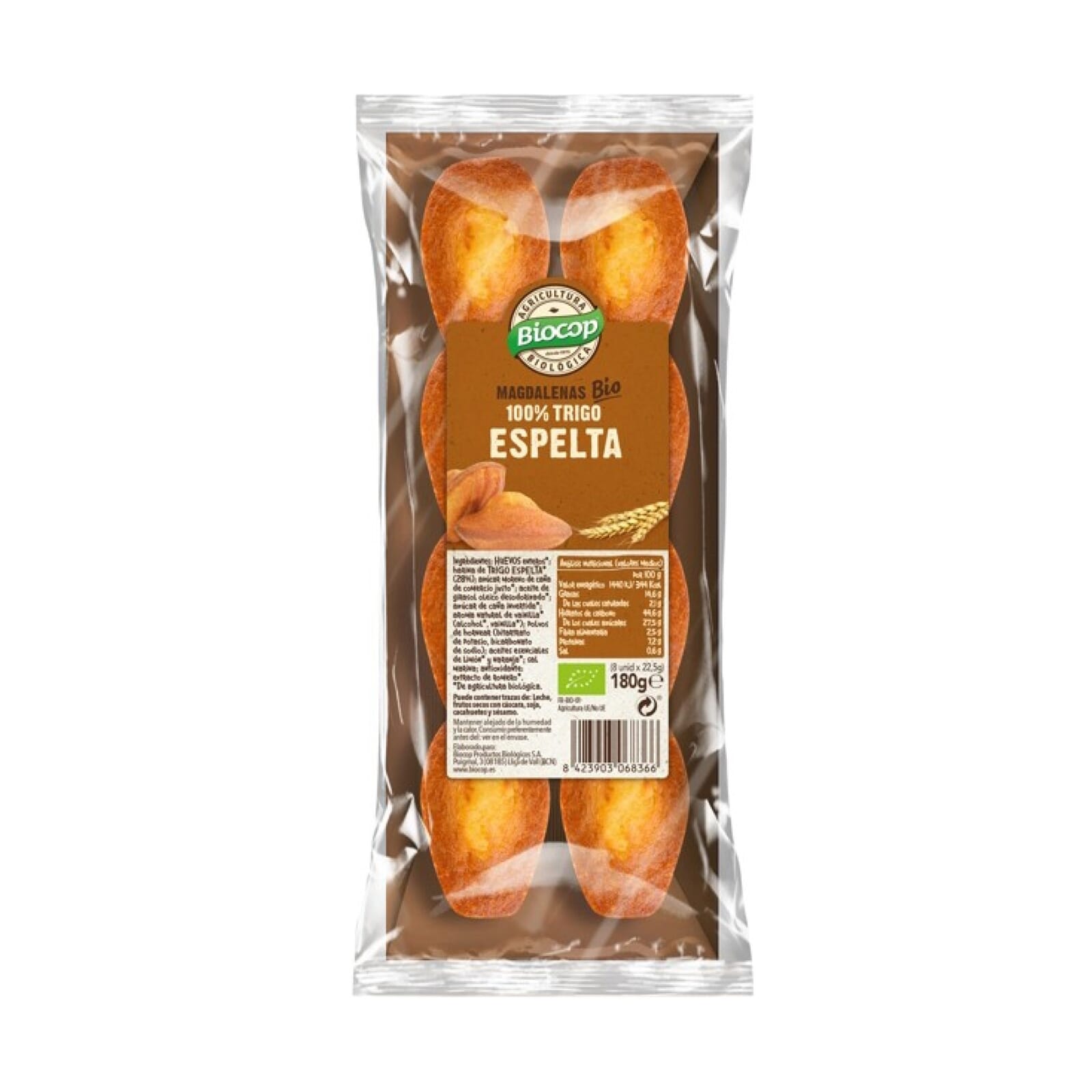 Magdalenas Bio 100% Trigo De Espelta 180g