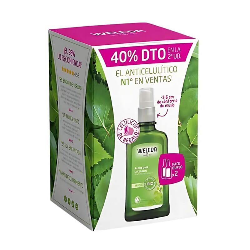 Aceite De Abedul Para La Celulitis Duplo 2 Uds 100 ml