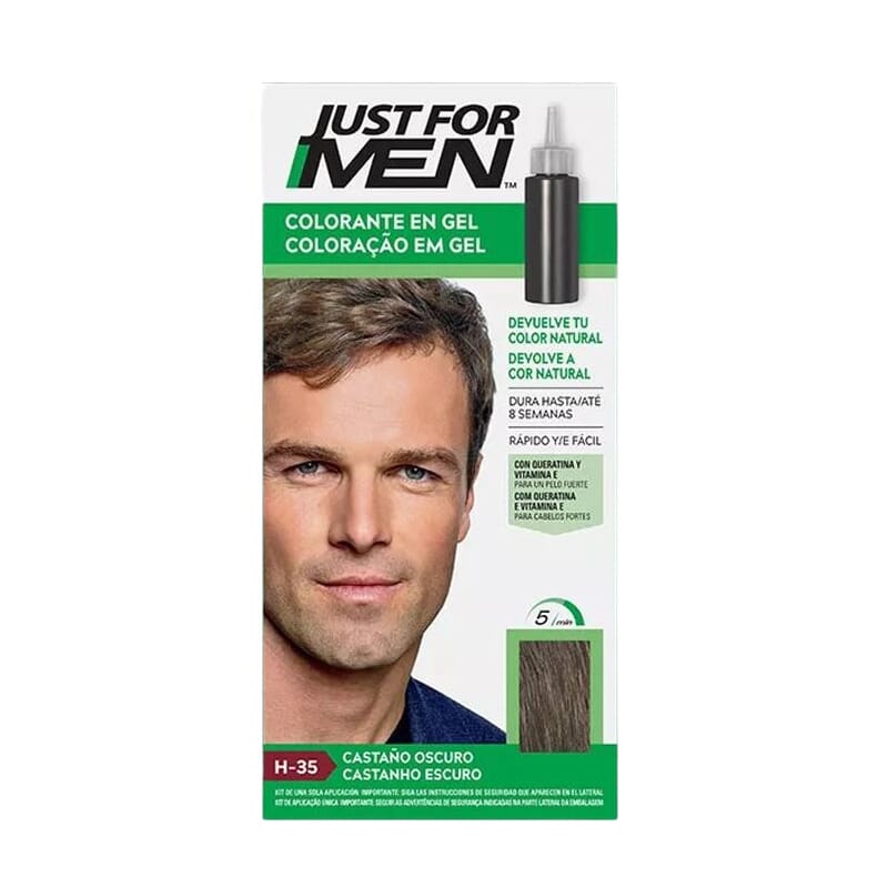 JUST FOR MEN COLORANTE EN GEL CASTAÑO OSCURO H-35 30 ml