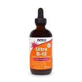 Ultra B-12 Liquid aporta vitamina B12 apta para vegetarianos y veganos.