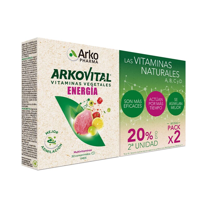 ARKOVITAL PURA ENERGIE 2 Ud van 30 Tabletten